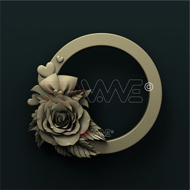 ROSES FRAME 3D STL 3DWave
